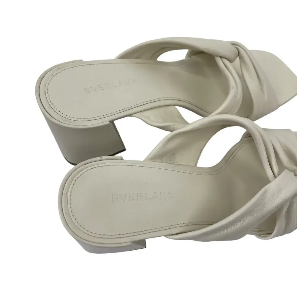 Everlane The Day Twist Heel in White Size 9.5 Summer